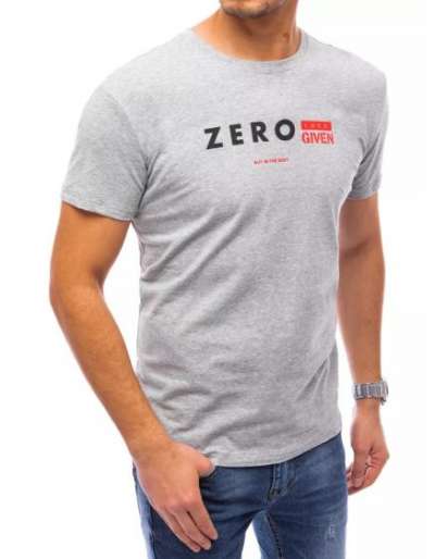 Férfi póló nyomtatott ZERO világos szürke