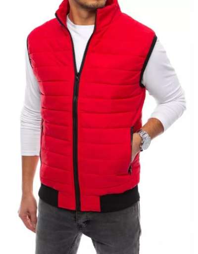 Férfi steppelt mellény MILA piros