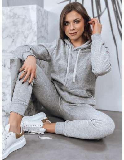 Női pulóver BASIC szürke