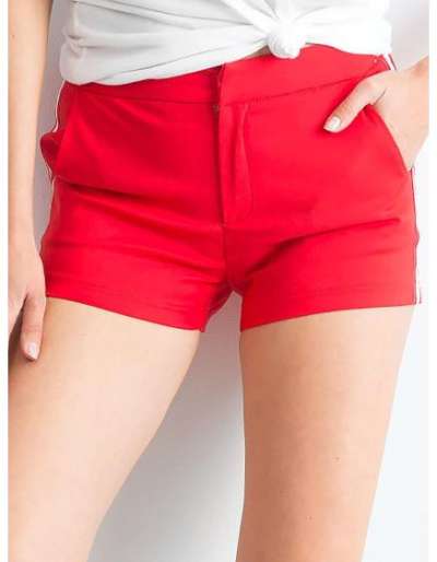 Női csíkos rövidnadrág ISRAEL piros