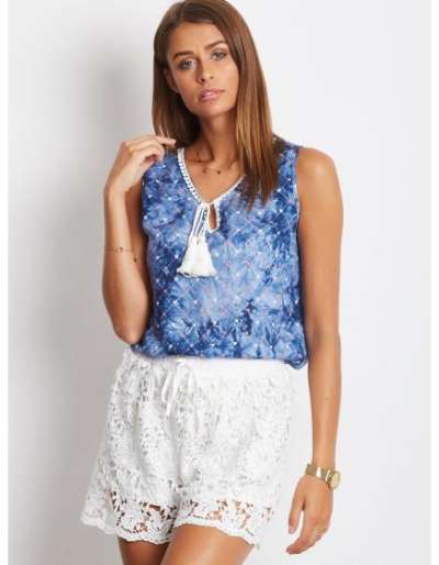 Női felső világoskék szívecskékkel HEARTS világoskék