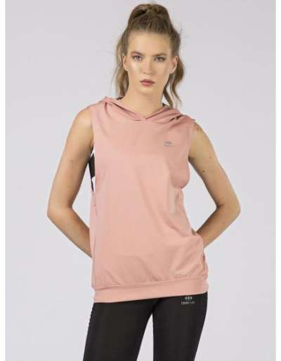 Női kapucnis pulóver TOMMY LIFE rózsaszín