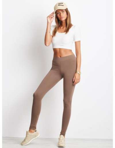Női leggings BASIC barna