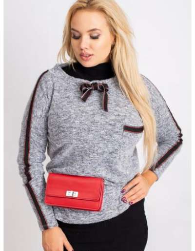 Női plus size blúz DIAZ szürke