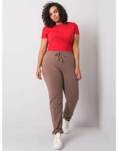 Női plus size melegítőnadrág BEATRIZ sötétbézs sötétbézs