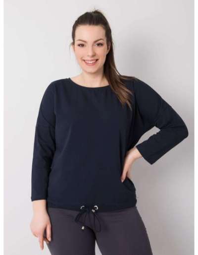 Női plus size pamut blúz SANDY kék