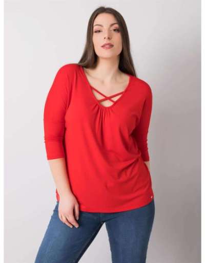 Női plus size blúz MARIEL vörös