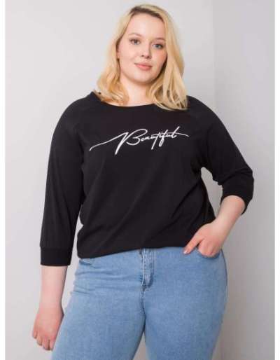 Női blúz ROSIE felirattal fekete