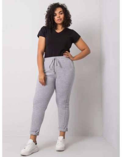 Női melange plus size melegítőnadrág ALVA szürke