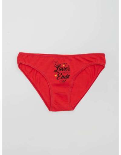 Női pamut bugyi NORA piros