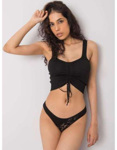 Női pamut bugyi FILA fekete