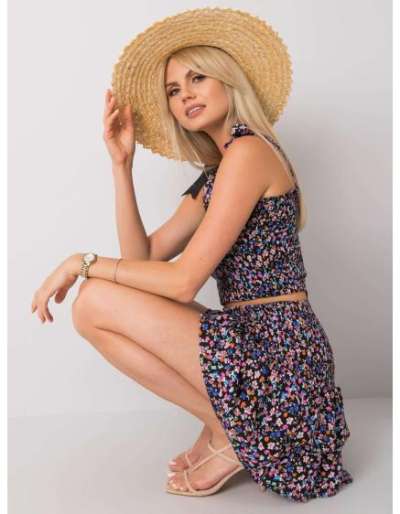 Női szoknya fodros Artemi RUE PARIS fekete