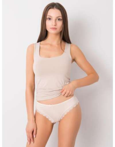 Női magas derekú bugyi BITTA bézs színben