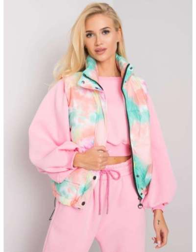 Női zöld-narancssárga steppelt mellény Női Roonie