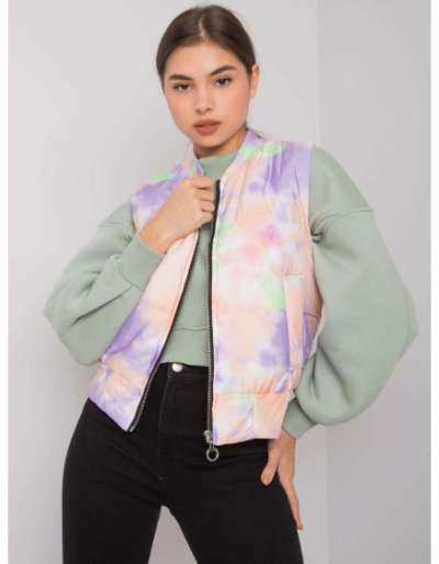 Női steppelt mellény WESTSPORT narancssárga-lila