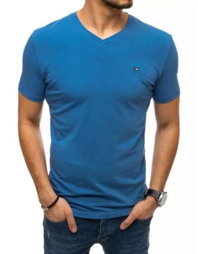 Férfi egyszínű póló RAY kék