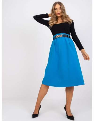 Női midi hosszú szoknya SETH világoskék