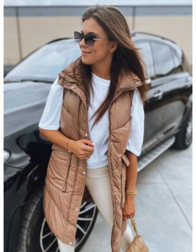 Női steppelt mellény MARIEL barna