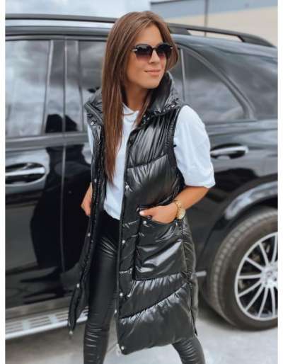 Női steppelt mellény MARIEL fekete