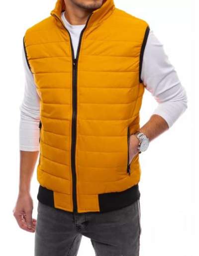 Férfi steppelt mellény MILA sötétsárga