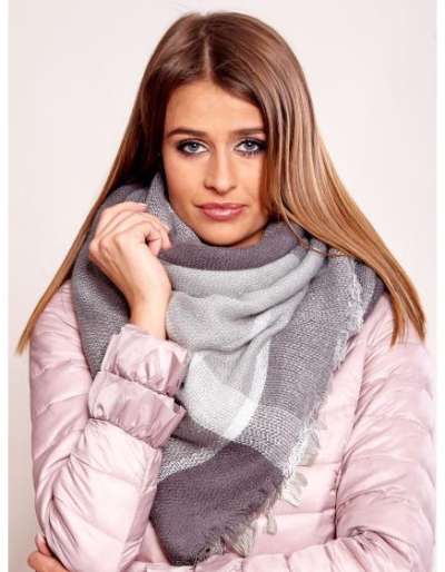 Női kötött sál JORDYN sötét szürke