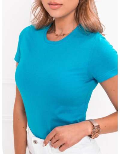 Női sima póló FAUNA türkizkék