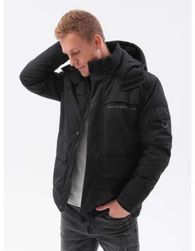 Férfi télikabát KHALIL fekete