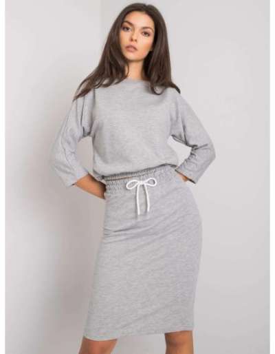 Női szett szoknyával SAVINA szürke