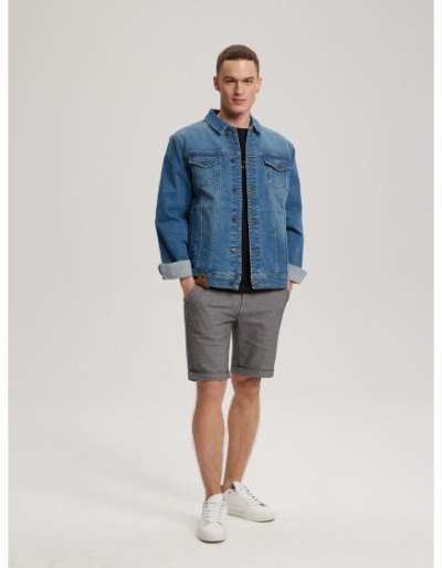 Férfi rövidnadrág PRM SH 302 W429 szürke melange