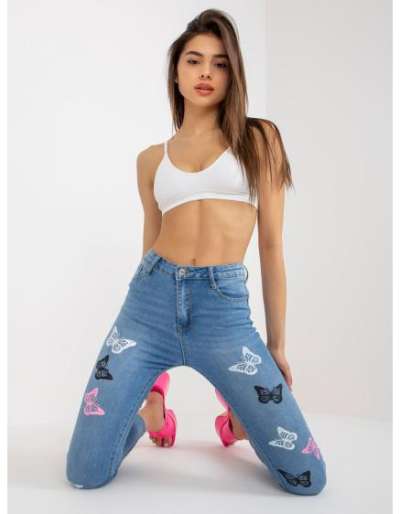 Dámske džínsové nohavice GUESS modré