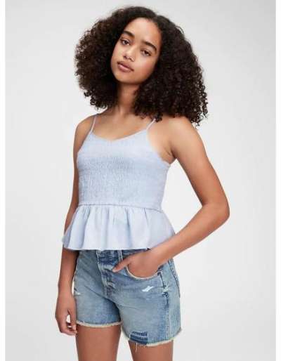 Tini felső organikus pamutból készült, fűzős cami
