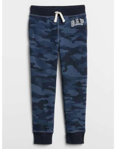 Gyerek melegítőnadrág fleece logó hadsereg