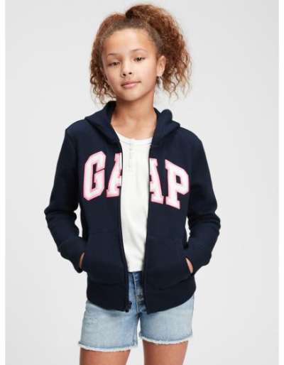 Baby GAP logós cipzáras pulóver Sötétkék