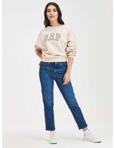 Vintage skinny magas szárú farmer