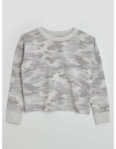 Baba pulóver francia frottír katonai mintával