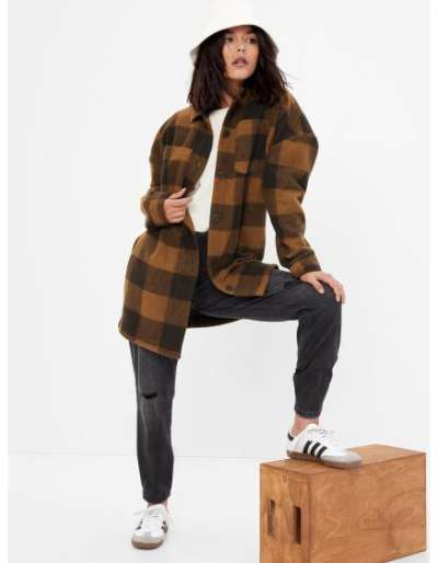 Tini kockás ingkabát