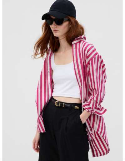 Csíkos túlméretezett ing