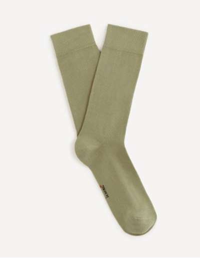 Magas zokni Cotton Supima® Khaki O