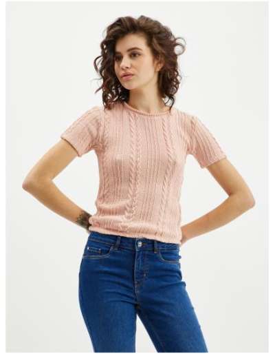 Világos rózsaszín női blúz