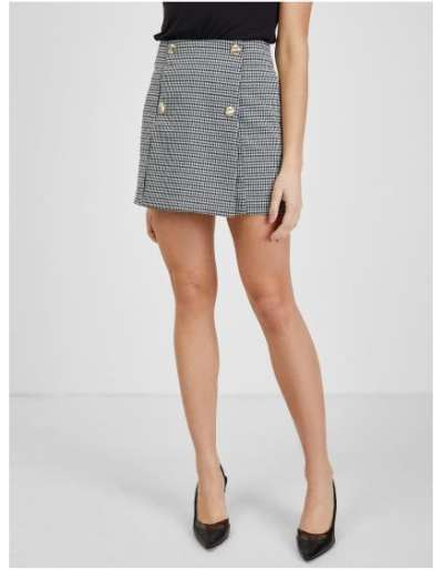 Fekete-fehér női kockás szoknya