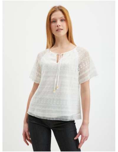 Fehér női csipkeblúz