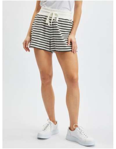 Fekete-fehér női csíkos melegítőnadrág