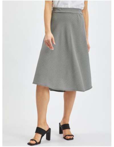 Fehér-fekete női mintás szoknya