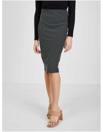 Fehér és fekete női mintás szoknya