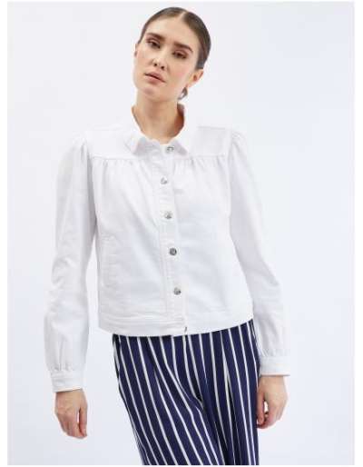 Fehér női farmerdzseki