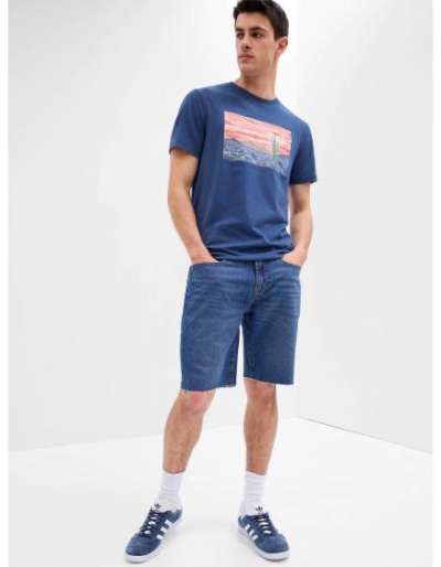 Egyenes farmer rövidnadrág