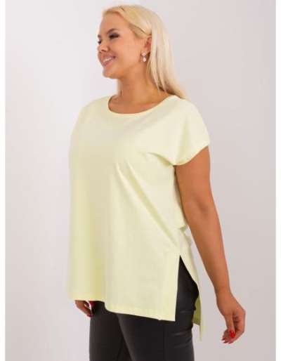 Női alap plus size pamut blúz IAY világossárga