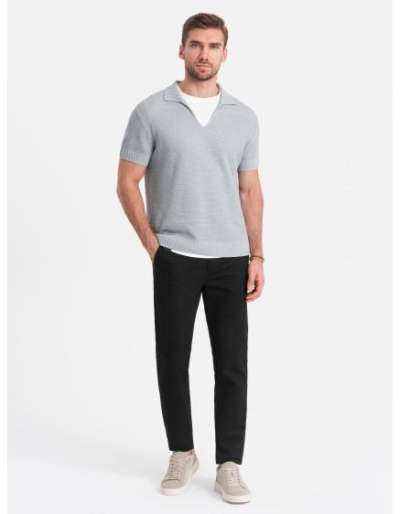 Férfi klasszikus chino nadrág V5 OM-PACP-0188 fekete