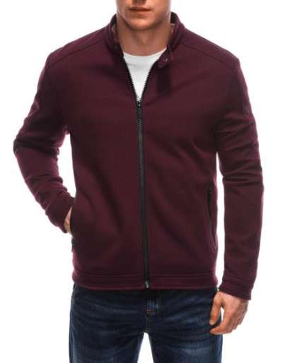 Férfi középszezoni kabát C532 bordó