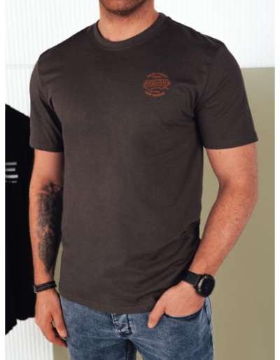 Férfi nyomtatott póló sötétszürke